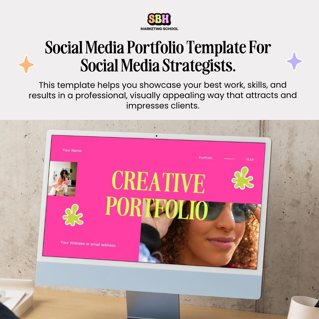 Customisable Social Media Portfolio Template For Social Media Strategists