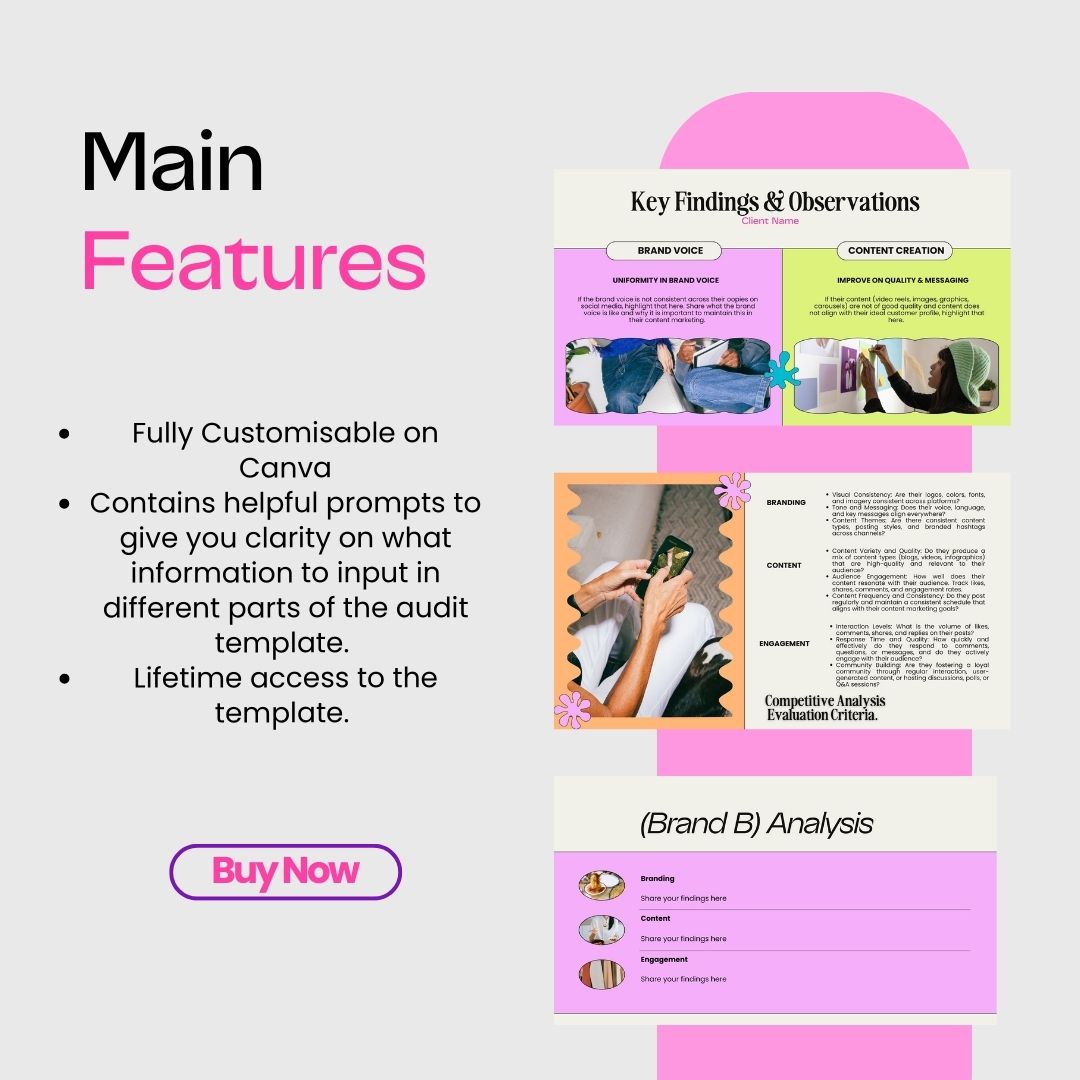 Customizable Social Media Audit Template