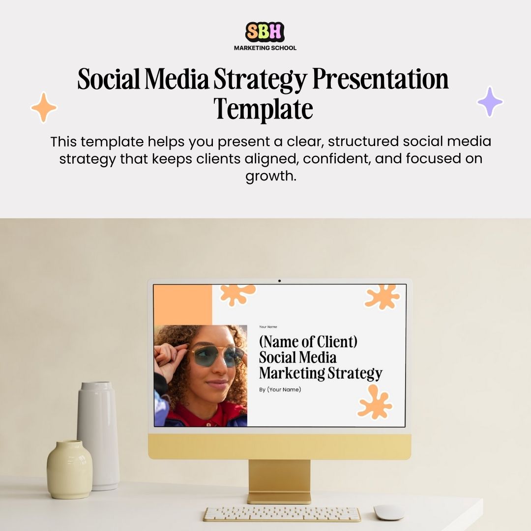 Customizable Social Media Strategy Creation & Presentation Template