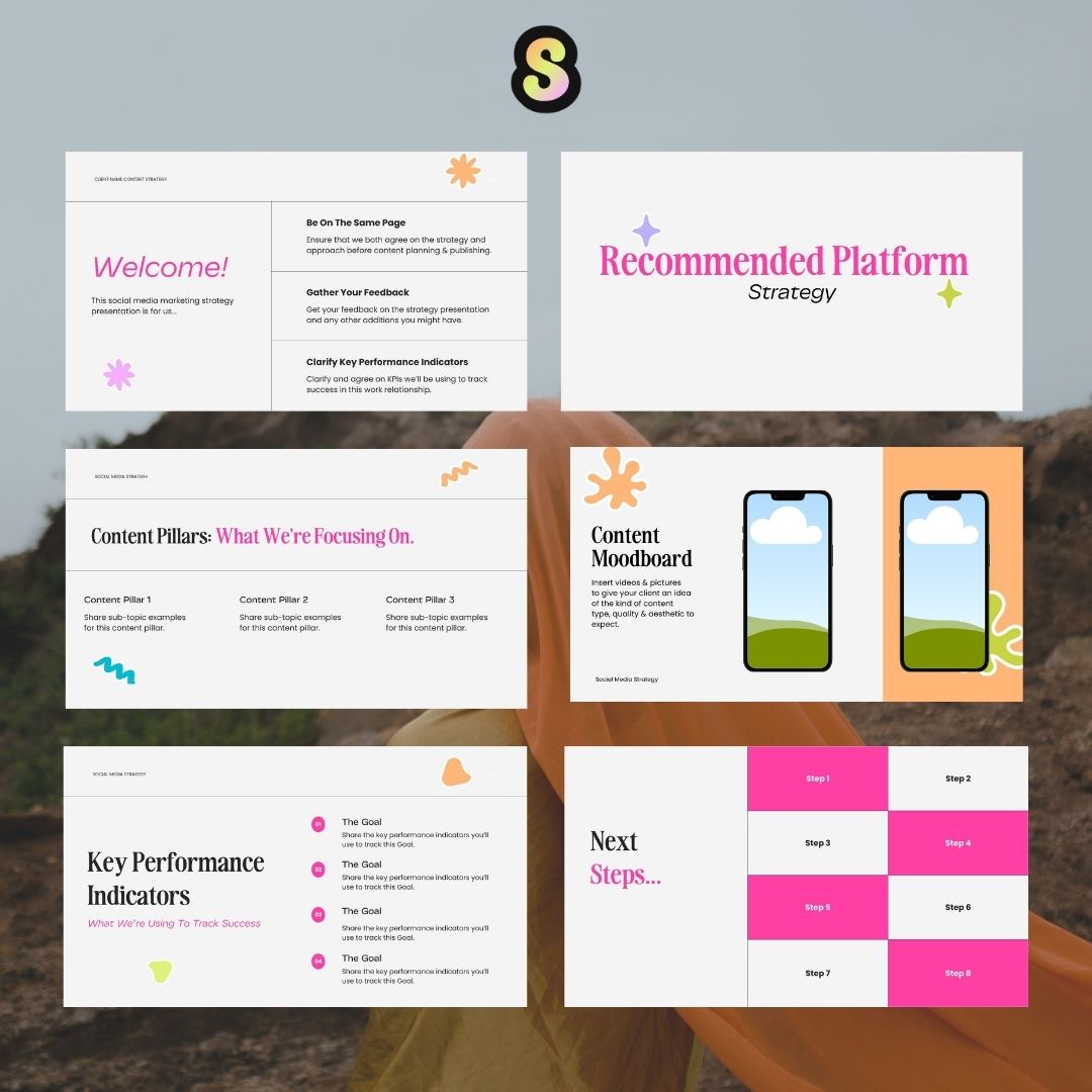 Customizable Social Media Strategy Creation & Presentation Template