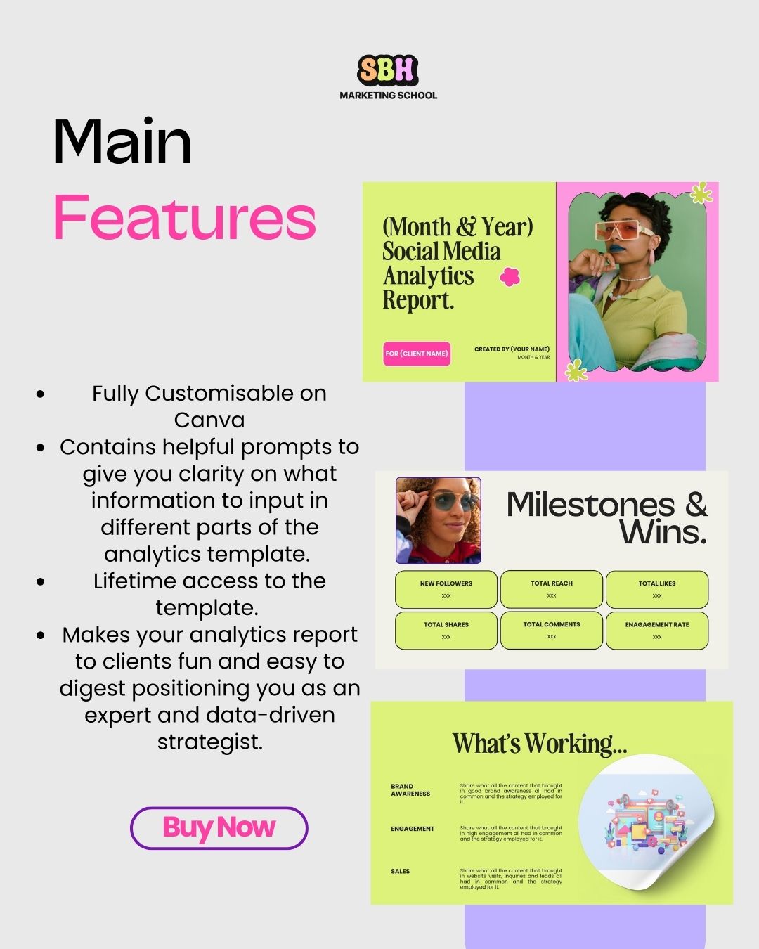 Customizable Social Media Analytics Report Template