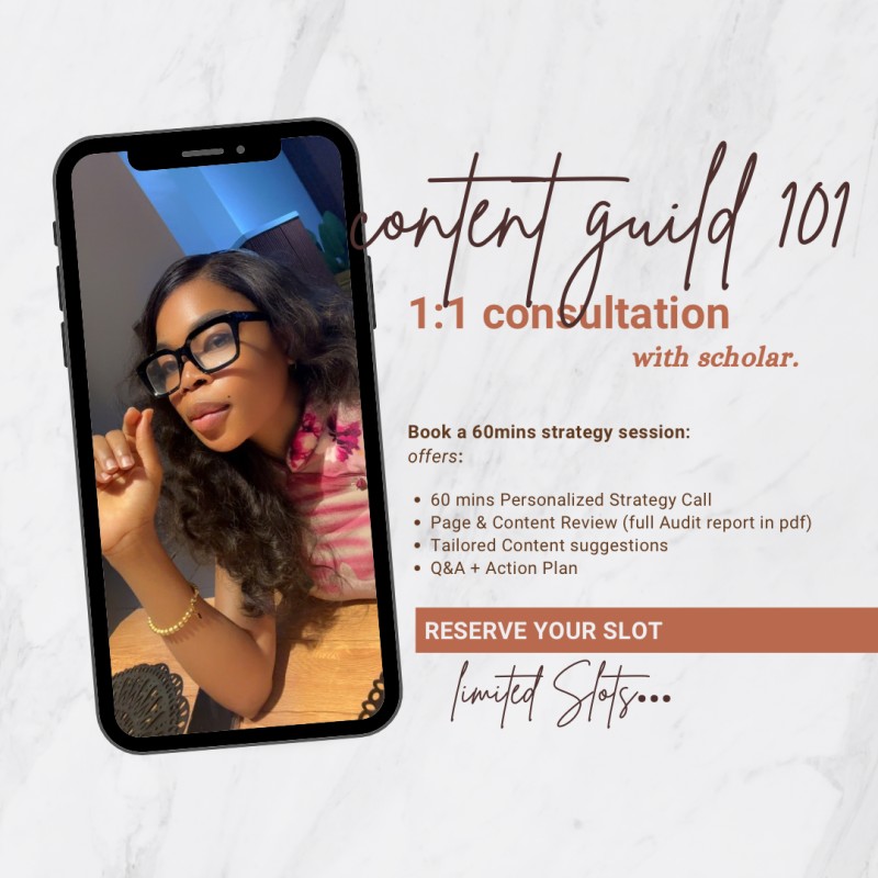 Content Guild 101 ( 1:1 consultation)