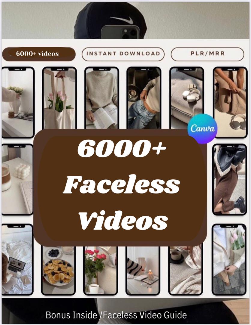 6000+ Aesthetic Faceless Video Pack (MRR/PLR)