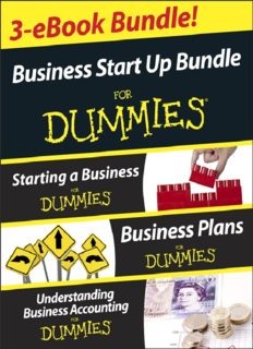 Business Start Up For Dummies Three e-book Bundle: Starting a Business For Dummies, Business Plans For Dummies,