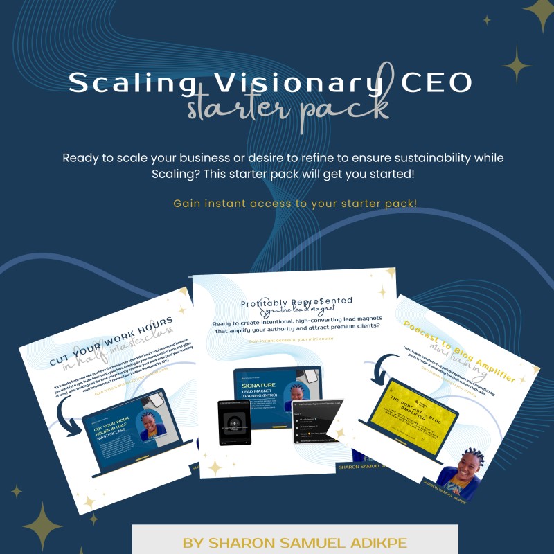 Buy The Aligned & Calm Scaling CEO Starter Pack by Sharon Samuel Adikpe ...