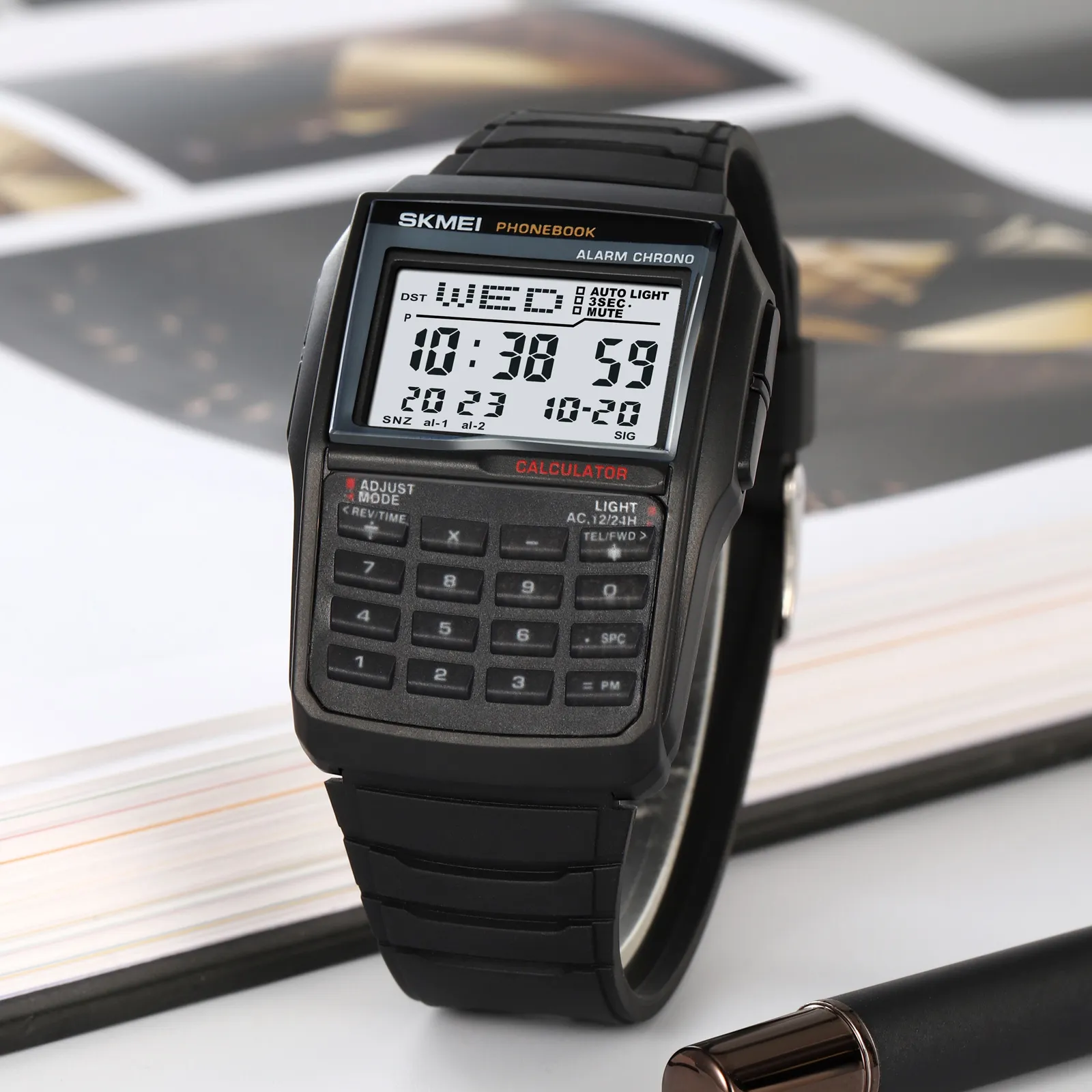 Skmei 2255 Calculator Digital Wrist Watch - Black
