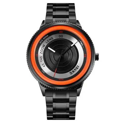 Skmei 9267 Orange ring Quartz Wrist Watch