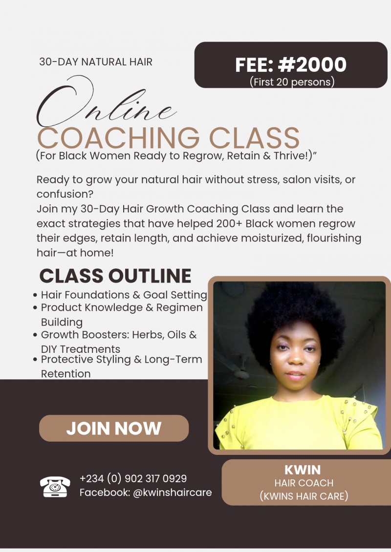 30-DAY NATURAL HAIR ONLINE COACHING CLASS