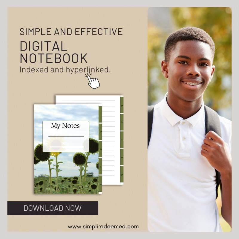 Digital Notebook (for office, school, gym, home, business replacing paper texts with a notebook you can carry around).