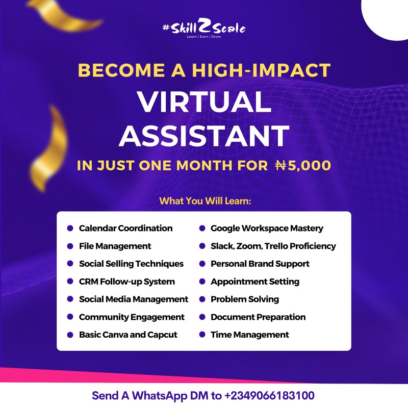 4-week High-impact Virtual Assisting Training