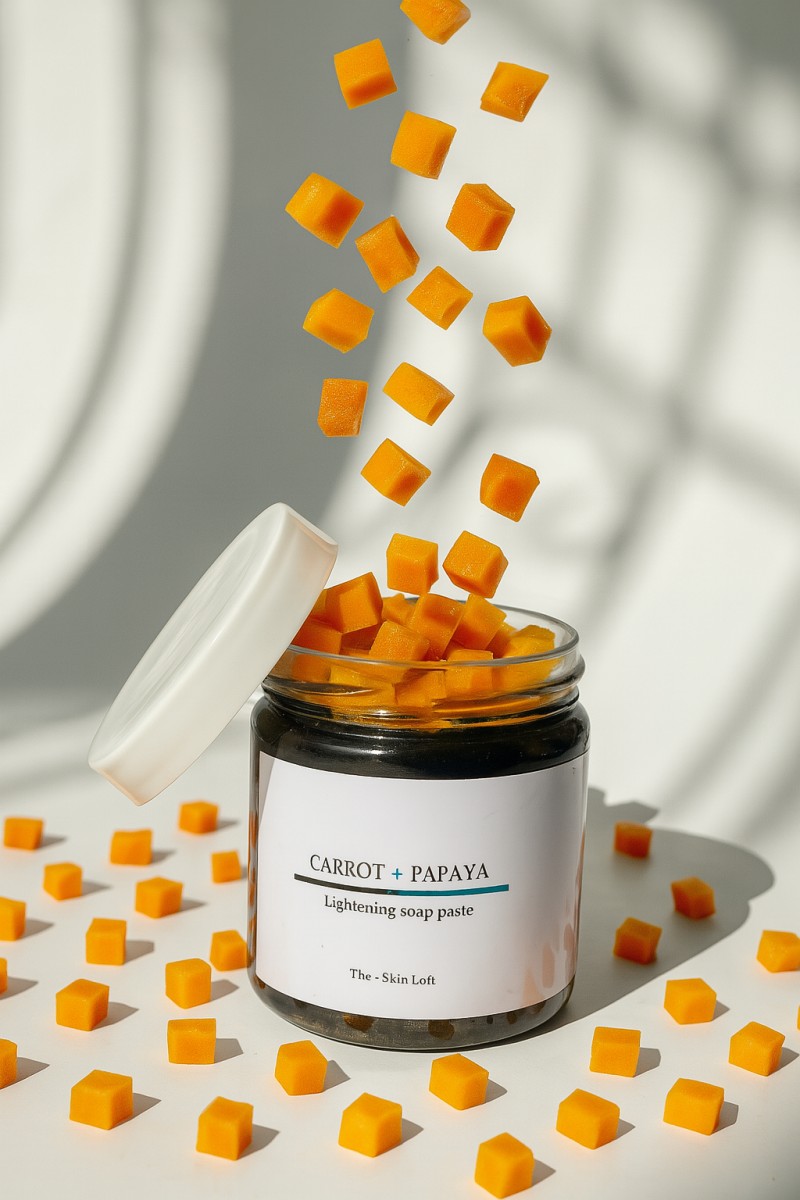 Carrot + Papaya Lightening Soap Paste (Small size: 250g)