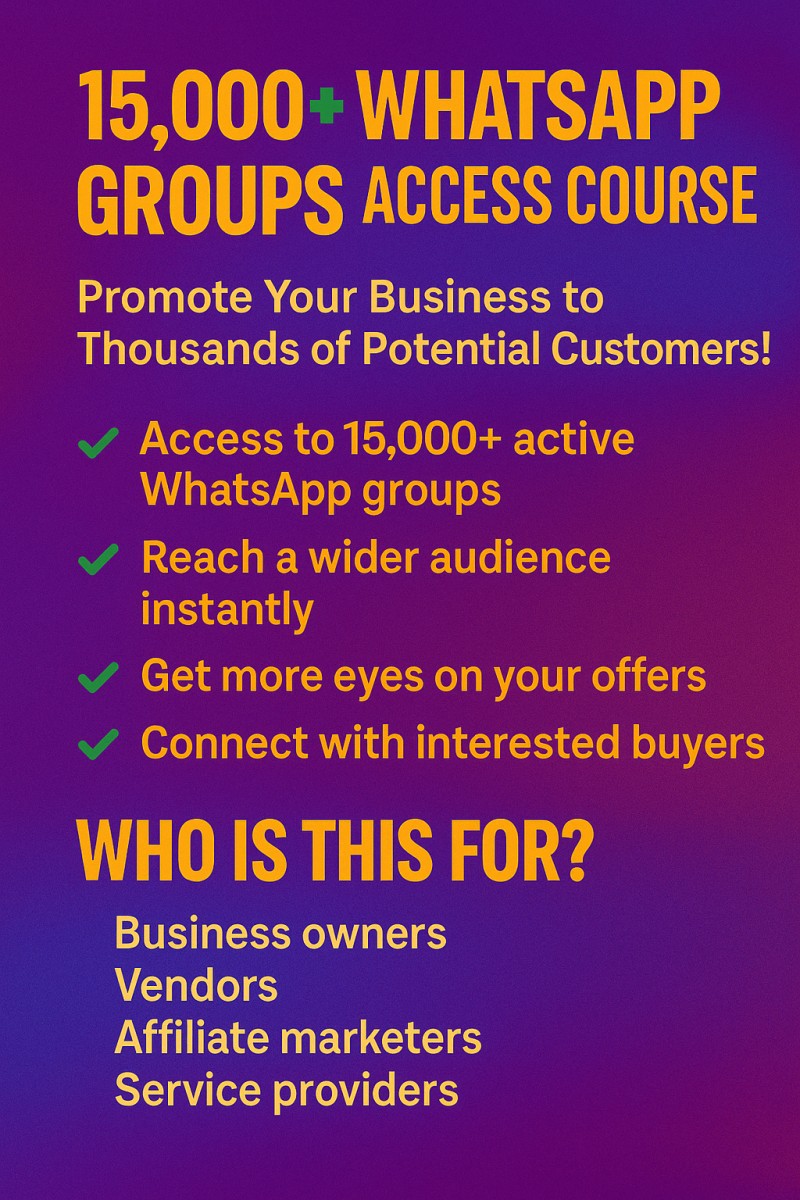 15,000+ WHATSAPP GROUP LINKS