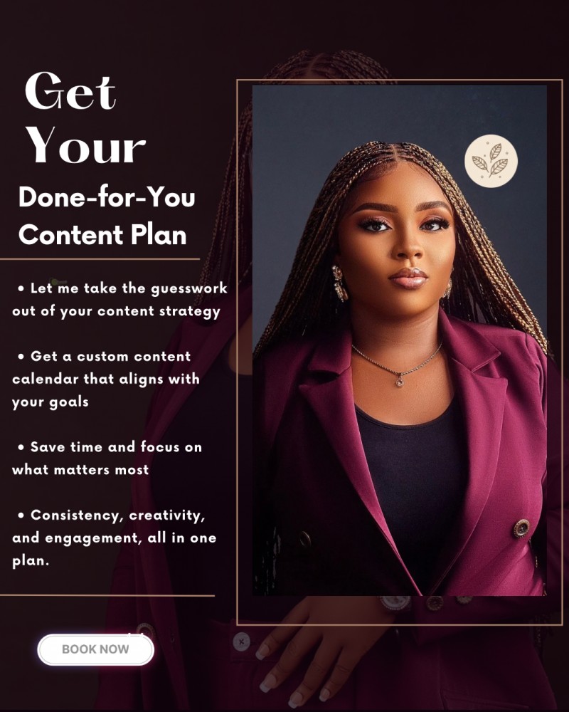 DONE-FOR-YOU CONTENT CREATION & PLANNING (I.e 15 custom post ideas + more)