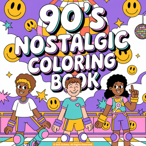 90's Nostalgic Colouring Book