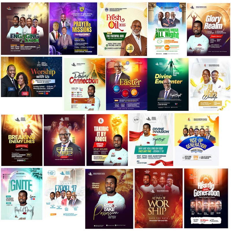 20 Elegant Bundle Church Flyer Design Template
