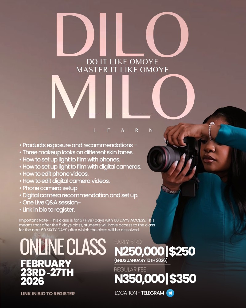 DILO - MILO  -  Do It Like Omoye  -  Master It Like Omoye ONLINE COURSE