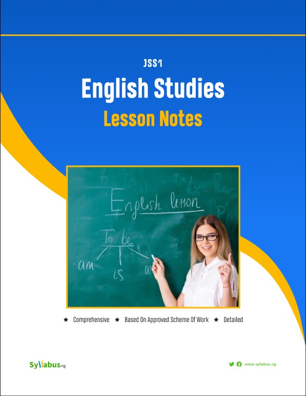 Buy JSS1 ENGLISH LANGUAGE LESSON NOTES by Syllabus NG on Selar