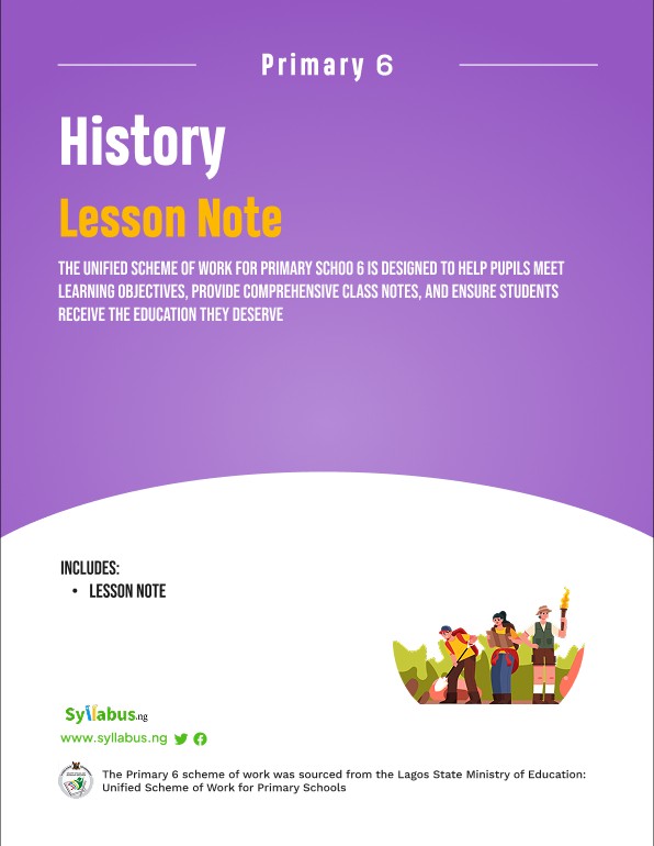 PRIMARY-6-HISTORY-LESSON-NOTE