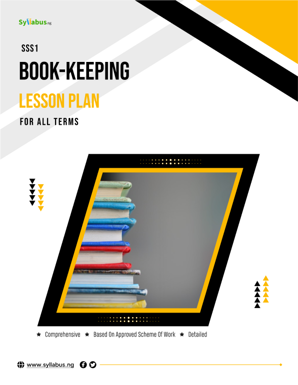 Buy SS1 BOOK-KEEPING ALL TERMS LESSON PLAN by Syllabus NG on Selar