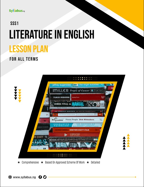 Buy SS1 LITERATURE ALL TERMS LESSON PLAN by Syllabus NG on Selar