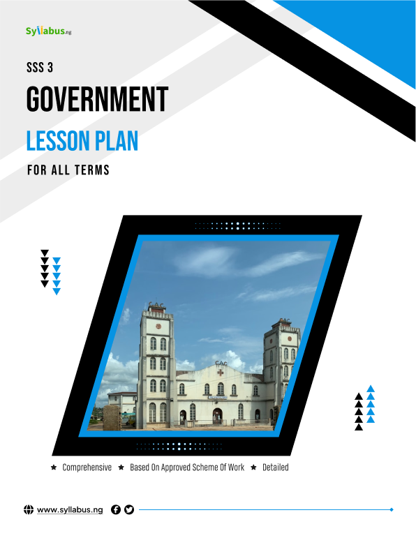 Buy SS3 GOVERNMENT ALL TERMS LESSON PLAN by Syllabus NG on Selar