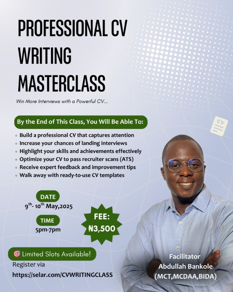 PROFESSIONAL CV WRITING MASTERCLASS