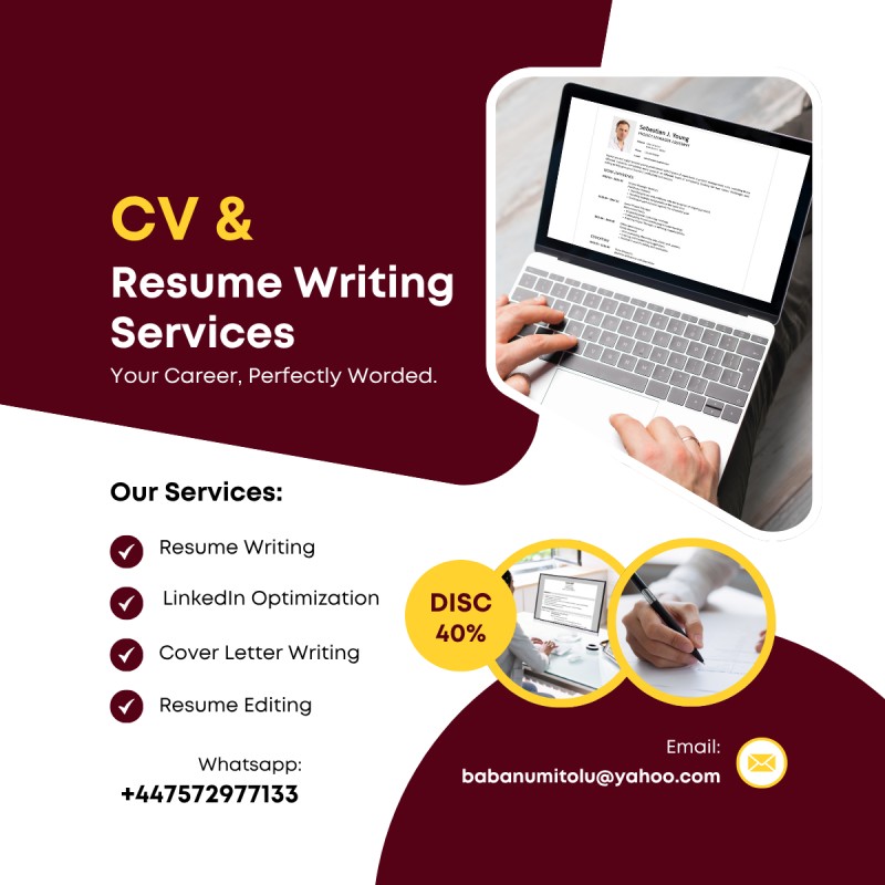 Professional CV & Resume writing for your job application