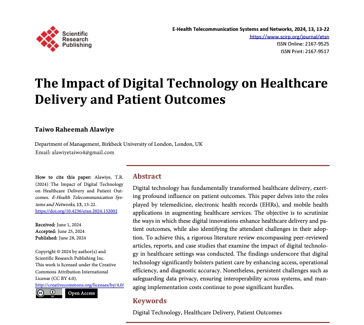 Get Journal: The Impact of Digital Technology on Healthcare Delivery ...