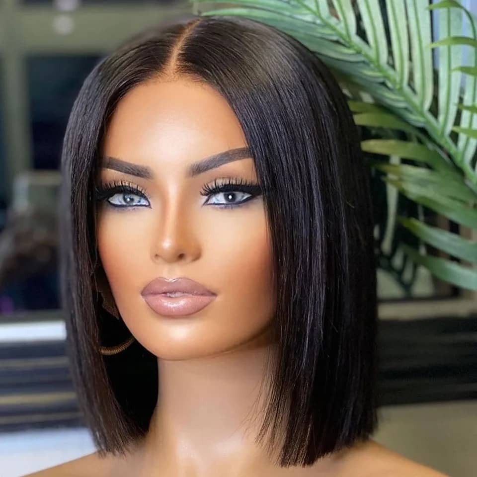 12 INCH PERUVIAN NATURAL BOB WIG 4*4 CLOSURE
