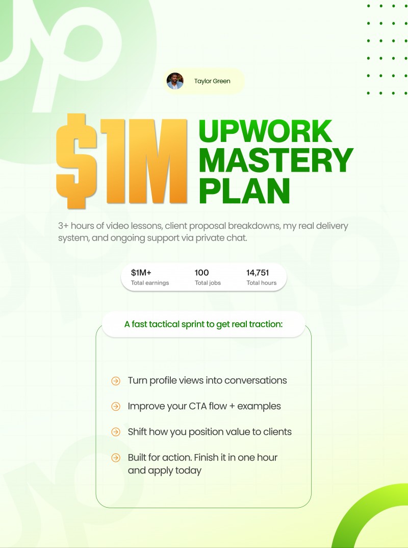 Buy Upwork Mastery Course by Taylor Green on Selar