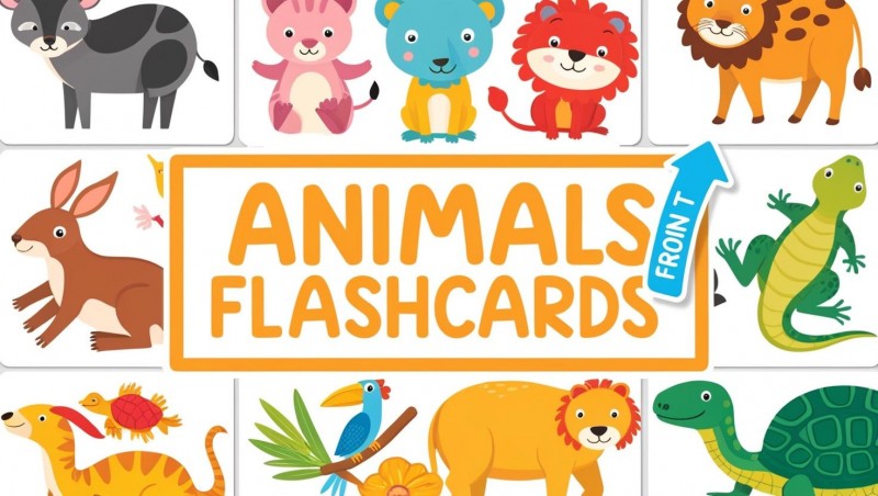 Animal Flashcard (56 Pictures)