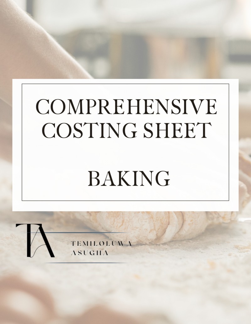 COMPREHENSIVE COSTING SHEET: BAKING