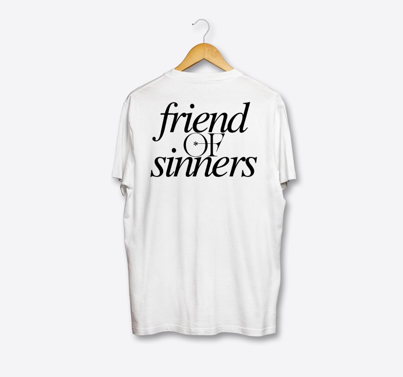 FRIEND OF SINNERS WHITE T-SHIRT