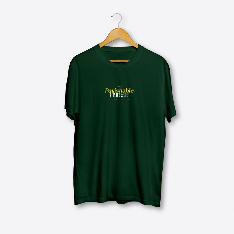 NON-PERISHABLE HUMAN FOREST GREEN T-SHIRT