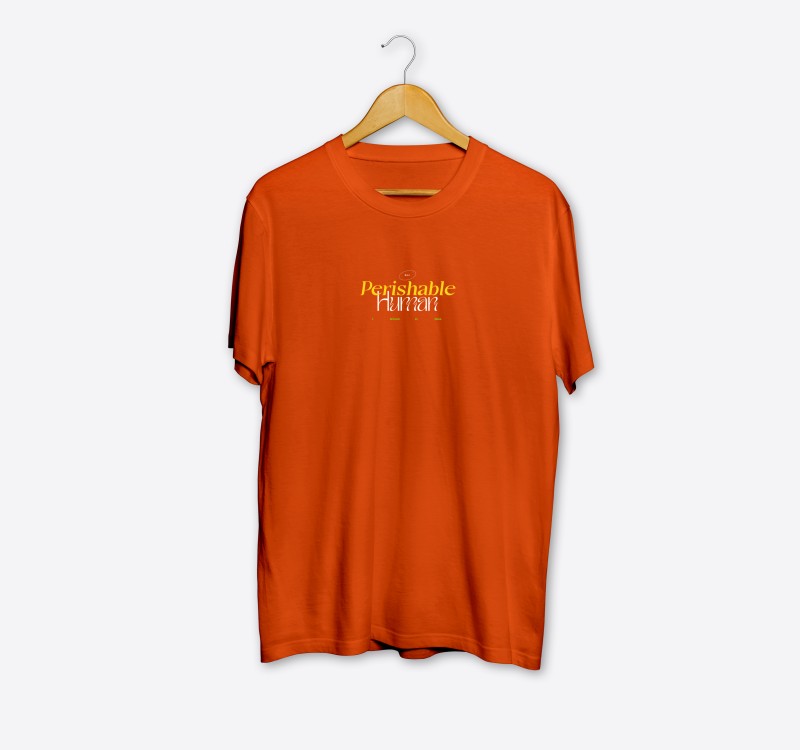 NON-PERISHABLE HUMAN ORANGE T-SHIRT