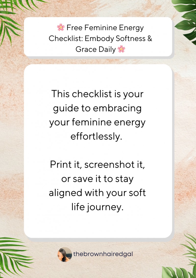 Free Feminine Energy Checklist