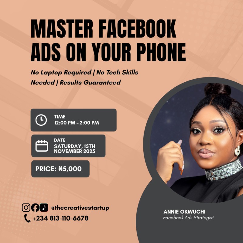 MASTER FACEBOOK ADS USING ONLY YOUR SMARTPHONE (No Laptop Needed | No Tech Skills Required | Nov 15th)