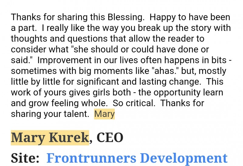 Customer review 1