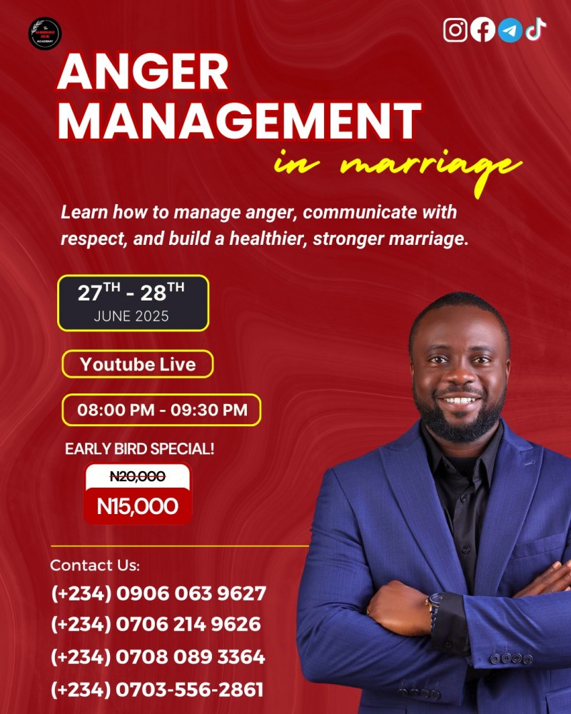 Buy ANGER MANAGEMENT IN MARRIAGE by THE MARRIAGE SEAL ACADEMY on Selar