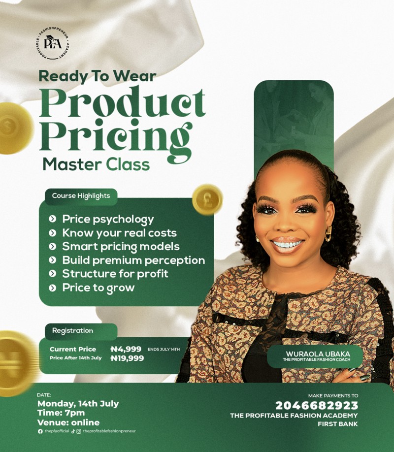 PRODUCT PRICING MASTERCLASS FOR RTW BRANDS