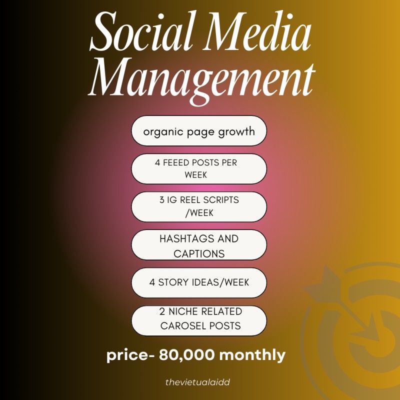 Standard Social Media Management Package.