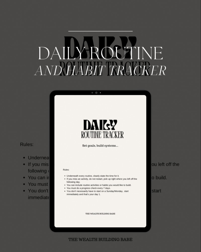 DAILY ROUTINE AND HABIT TRACKER