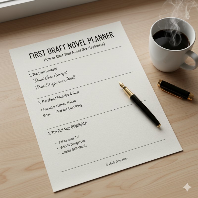 First Draft Novel Planner: How to Start your Novel (for Beginners)