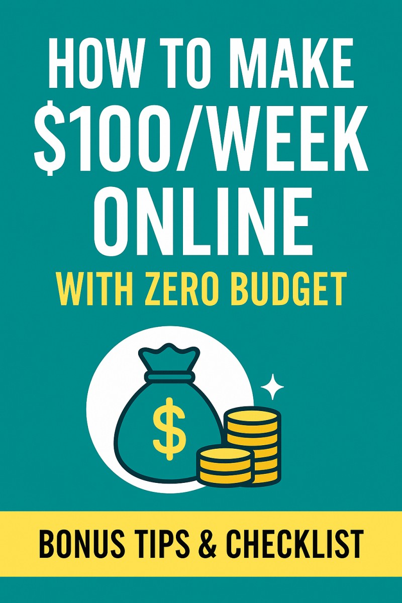 How to Make $100/Week Online with Zero Budget