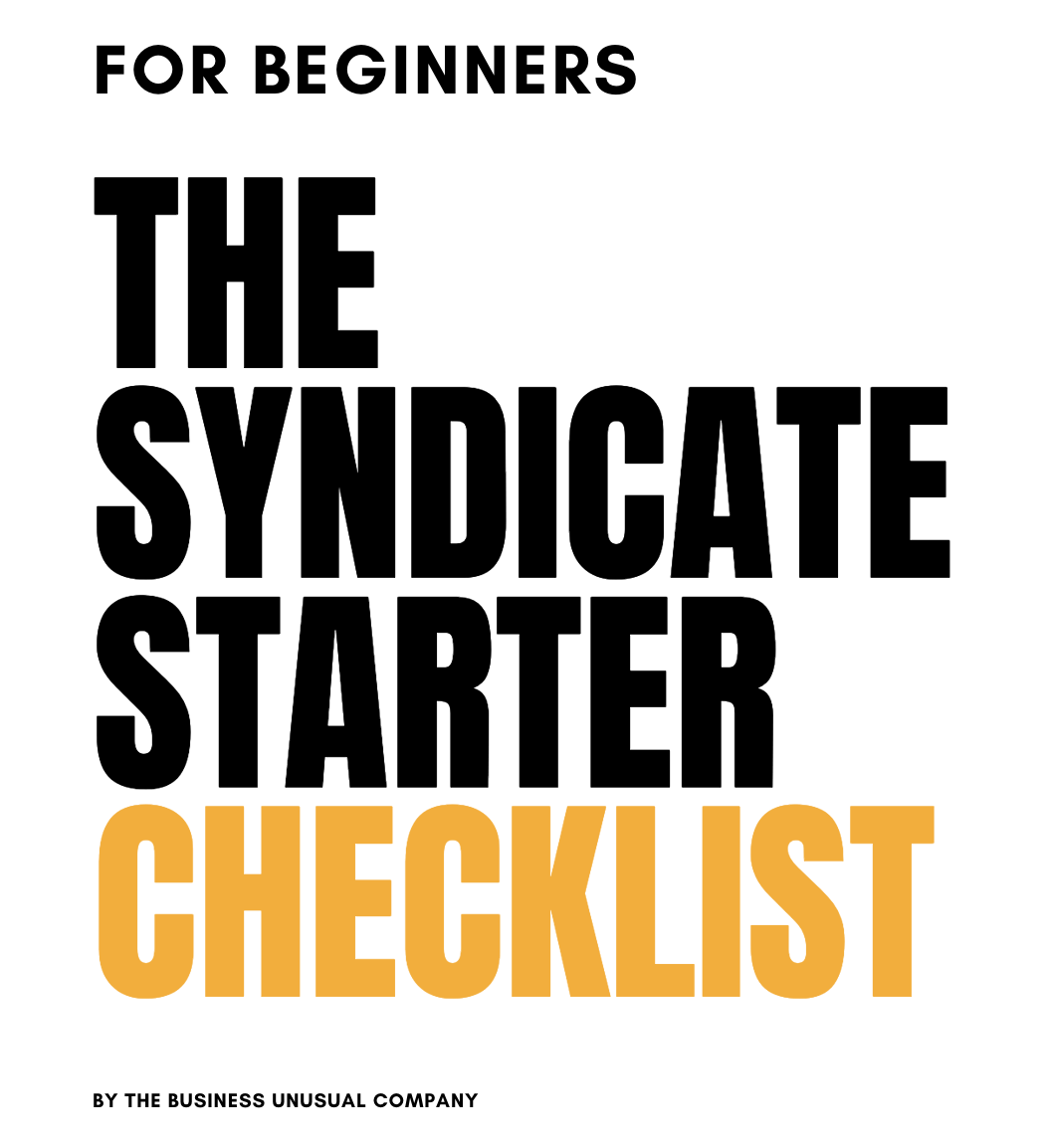 The Syndicate Starter Checklist