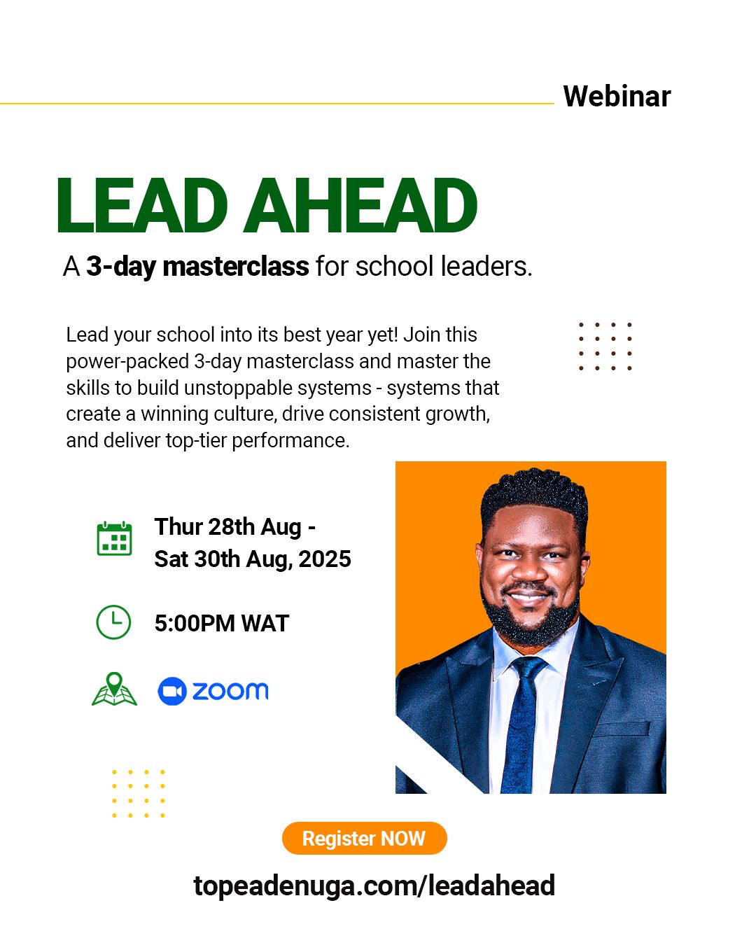 LEAD AHEAD – A 3-Day Masterclass for School Leaders
