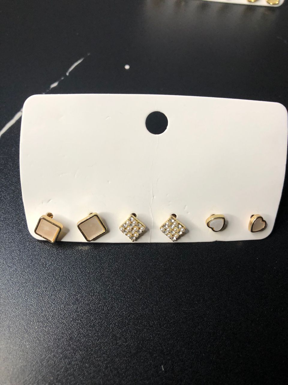 3 Piece Stud Earrings