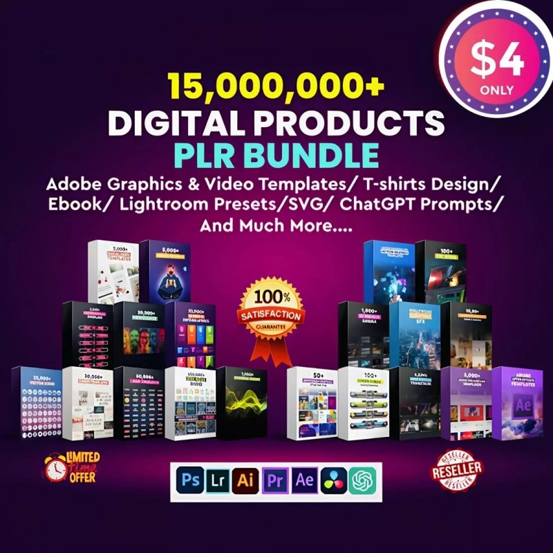 15 MILLION+ DIGITAL PRODUCTS WITH PLR AND MRR RIGHTS BUNDLE 3.0
