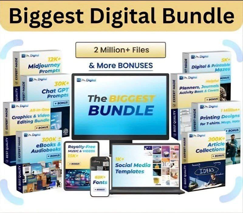 ๐ ULTIMATE CREATIVE BUNDLE: 300+TB DIGITAL PRODUCTS