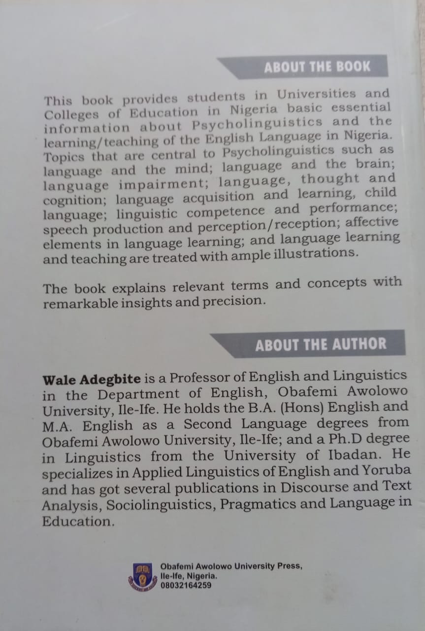ADEGBITE Psycholinguistics